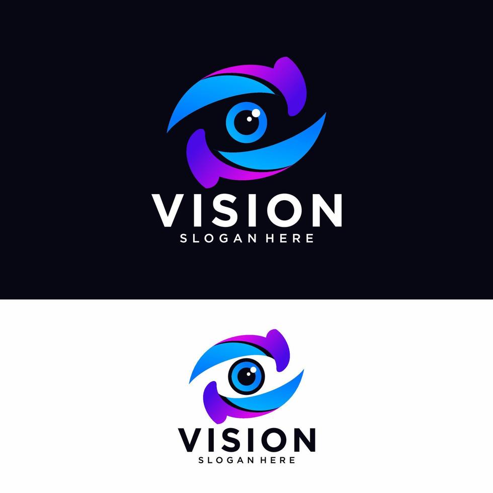 imagen vectorial del logotipo de visión abstracta vector