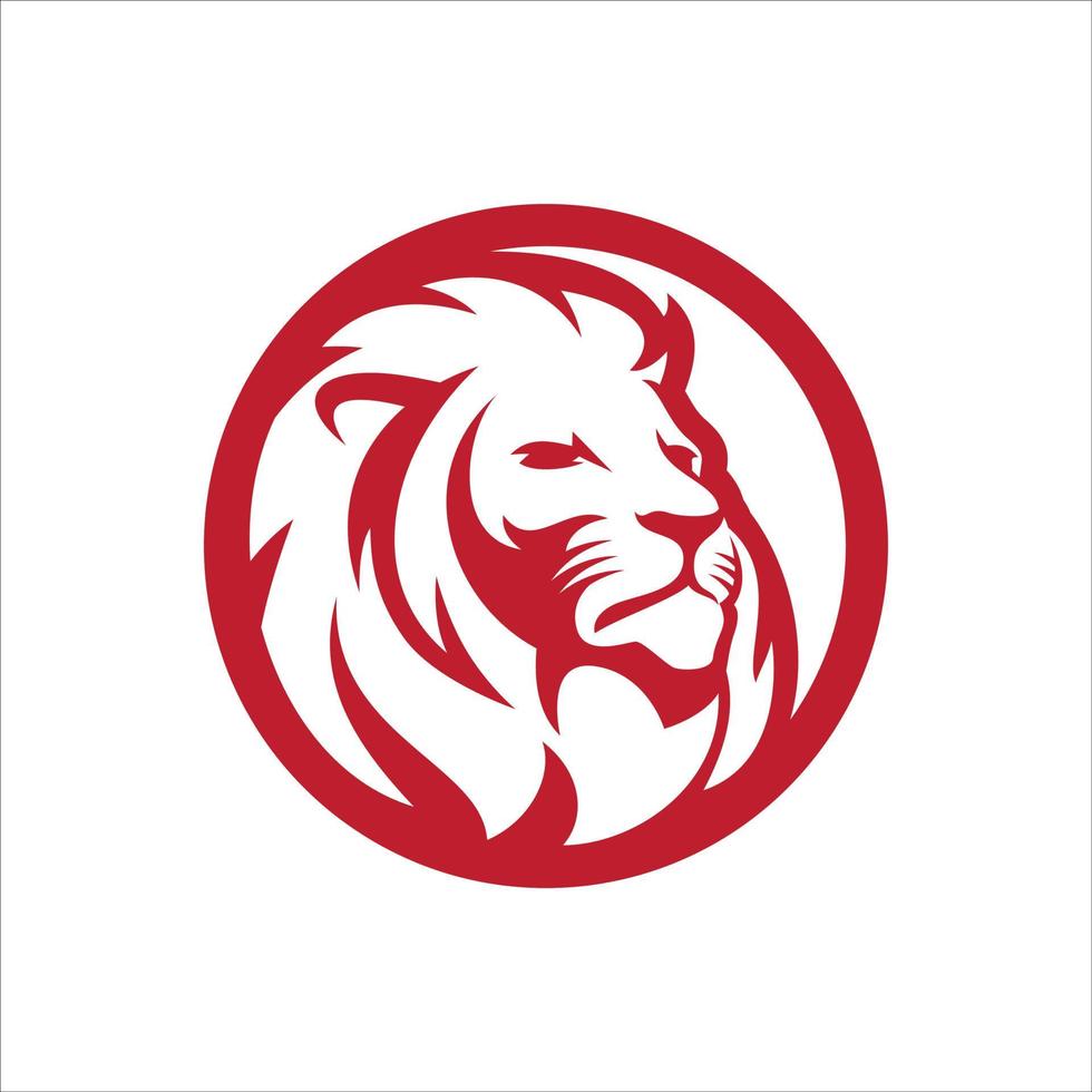 Lion Head Logo Design Template vector