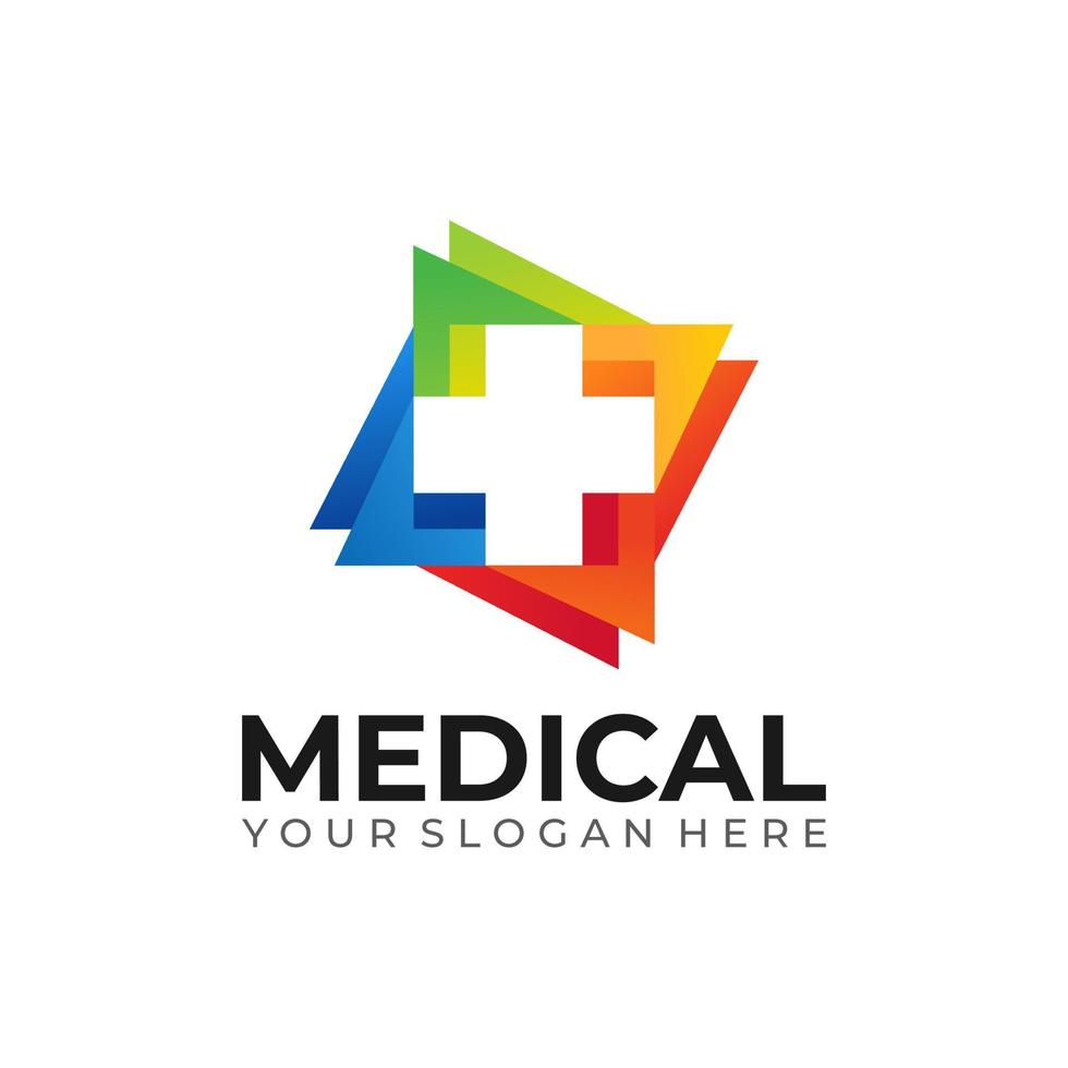 vector de stock de plantilla de logotipo médico