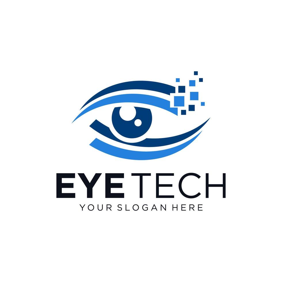 Modern Logo Innovative Concept Eye Technology Stock Vector illustration