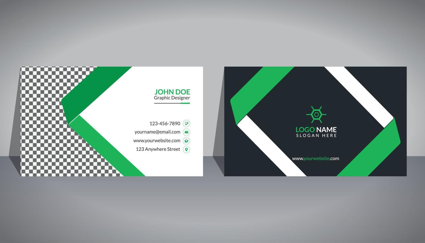 Professional business card design vector