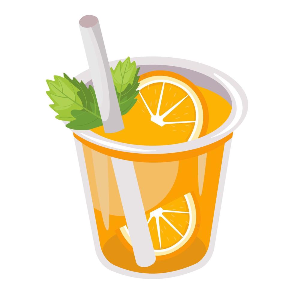 jugo de naranja recién hecho. vector