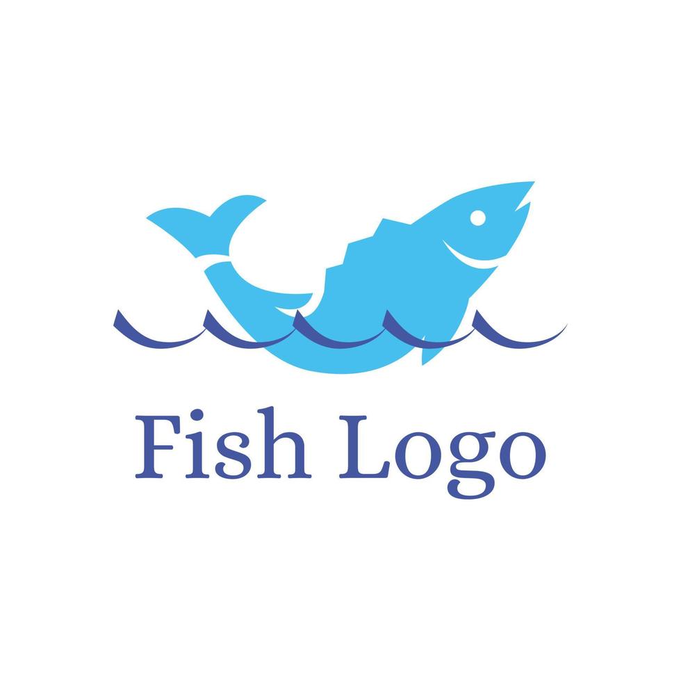 Fish abstract icon design logo template Company creative design vector