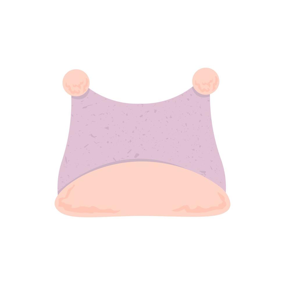 Vector icon of cute winter headwear. Concept of clothes, cold.