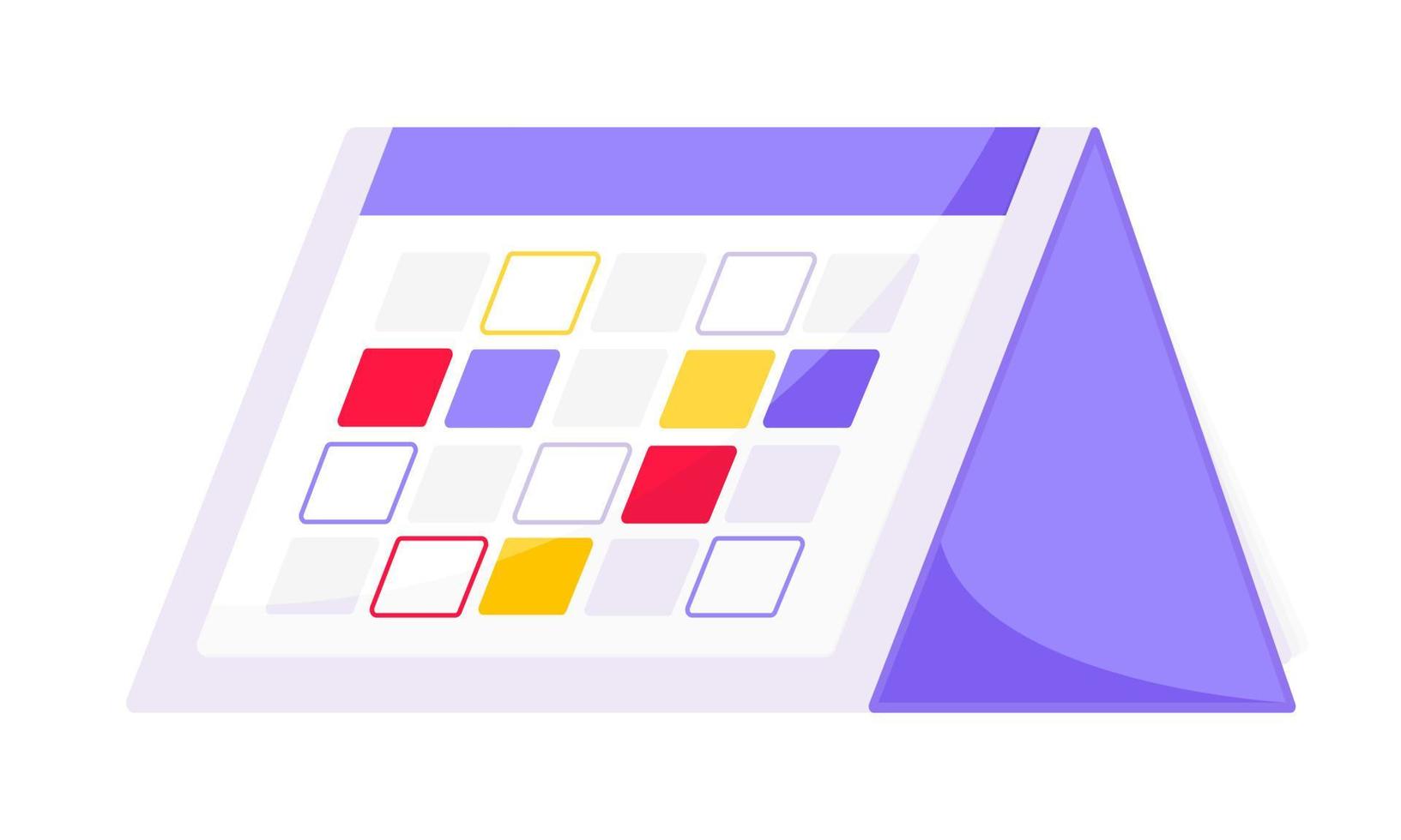 Month calendar template icon syllabus agenda standing on white background flat style design vector illustration. Agenda calendar remainder for work and business.