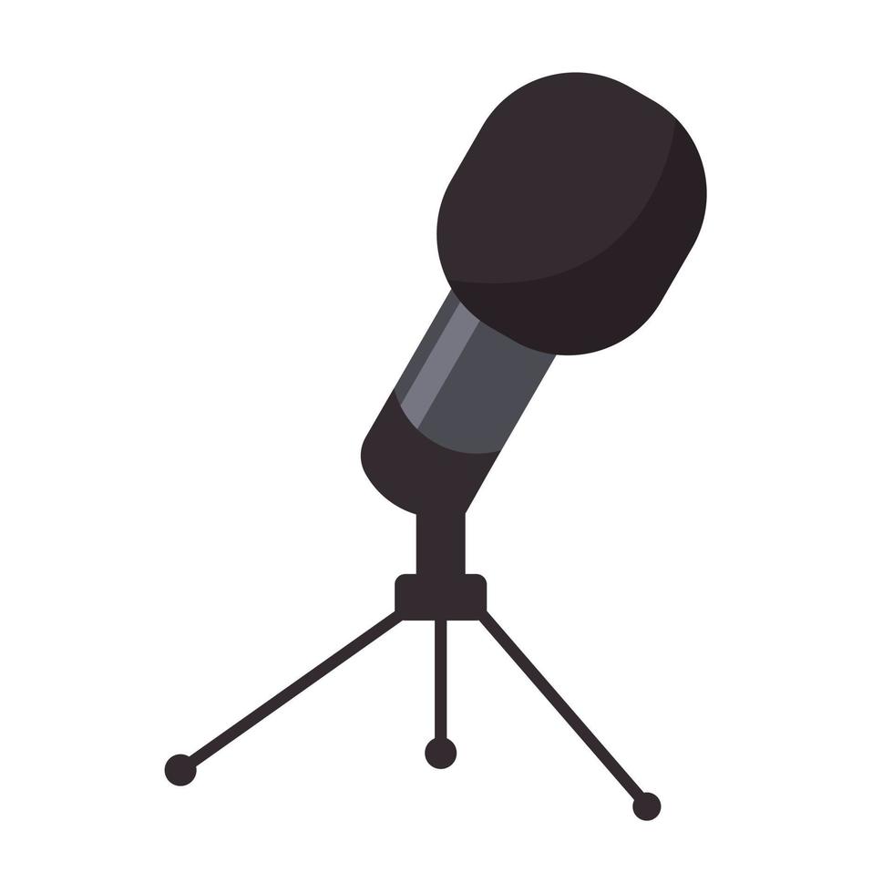 Microphone on tripod. Equipment for vlogging. 6736508 Vector Art at Vecteezy