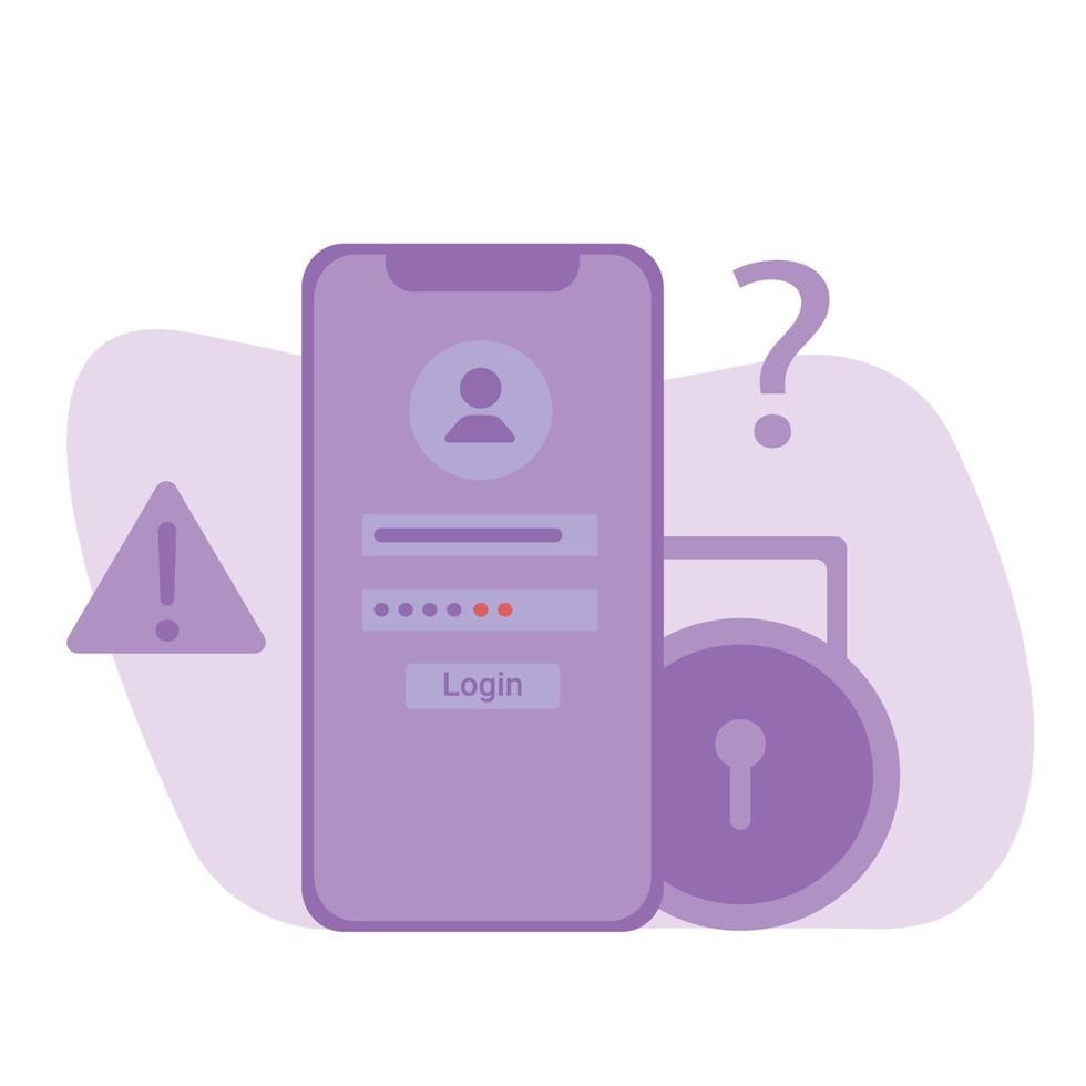 Forgetting Password Illustration. This Design Can Be Used For Websites, Landing Pages, UI, Mobile Applications vector