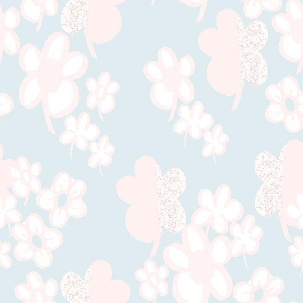 seamless pastel cute flower background , cute greeting card or fabric vector
