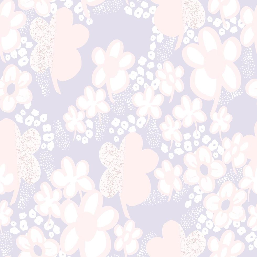 seamless pastel cute flower background , cute greeting card or fabric vector