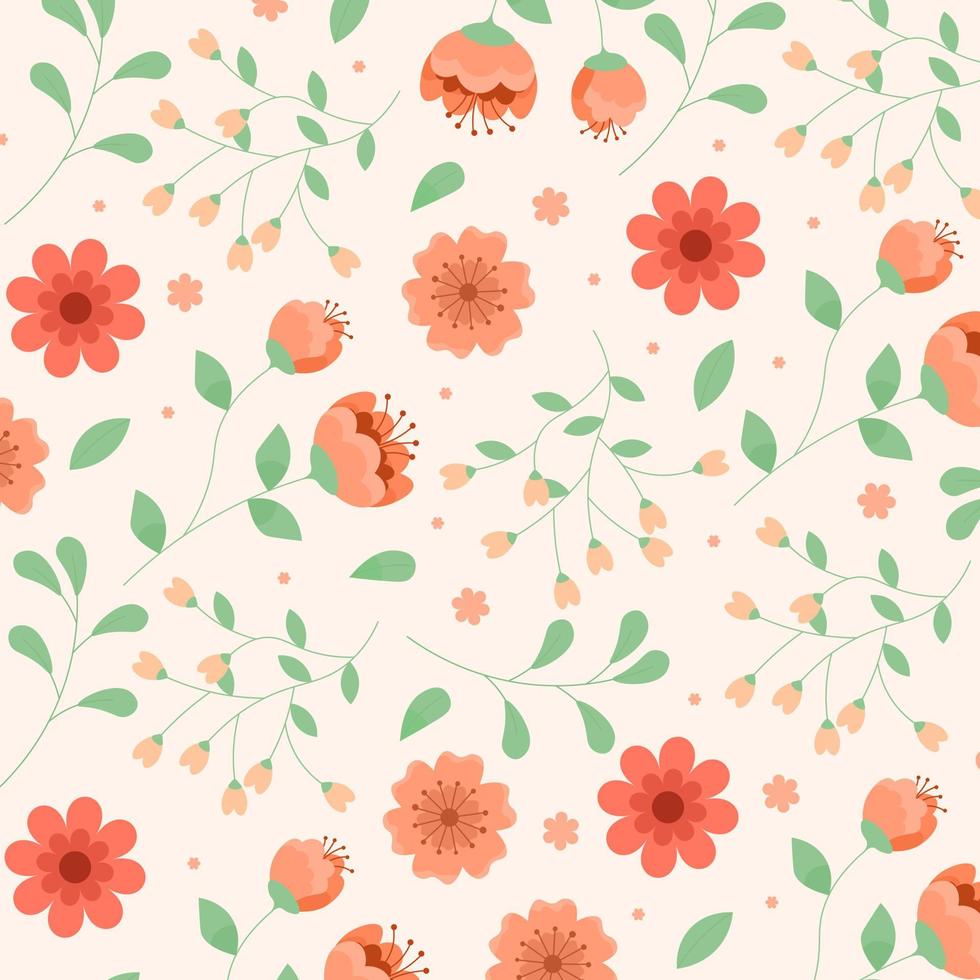 Abstract flower pattern background. Vector illustration.