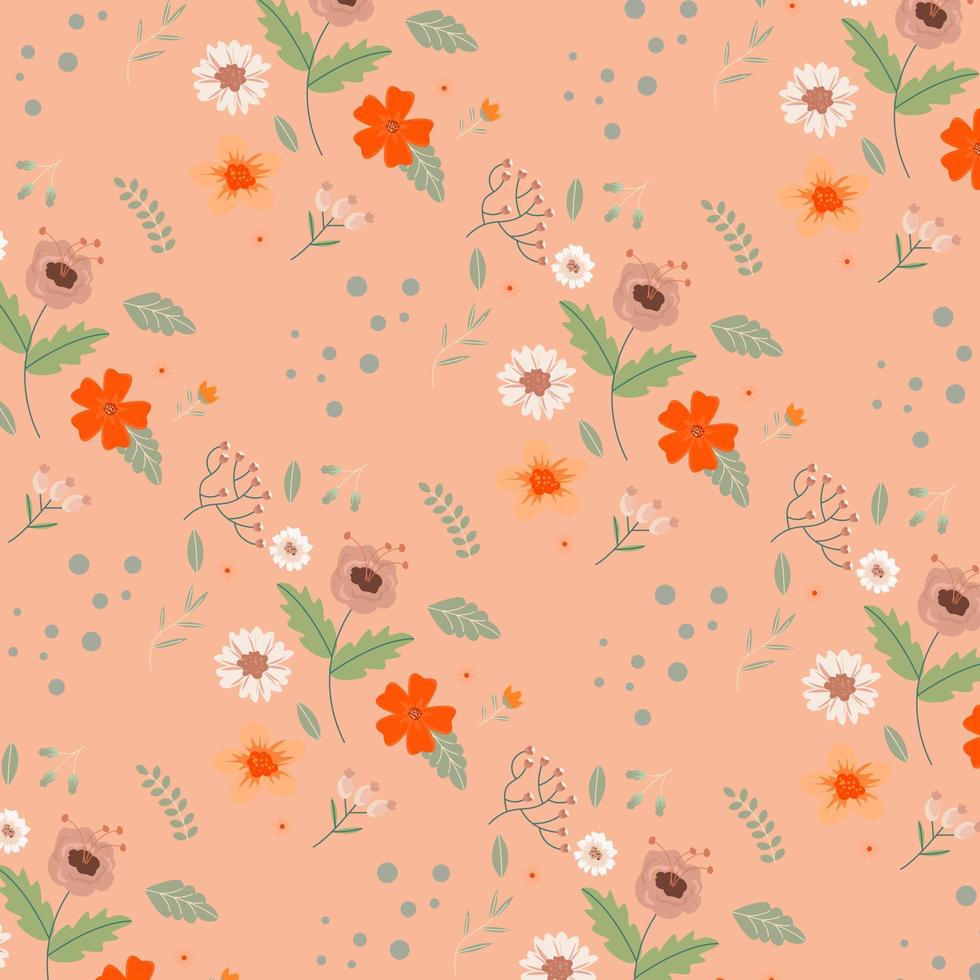 Abstract flower pattern background. Vector illustration.