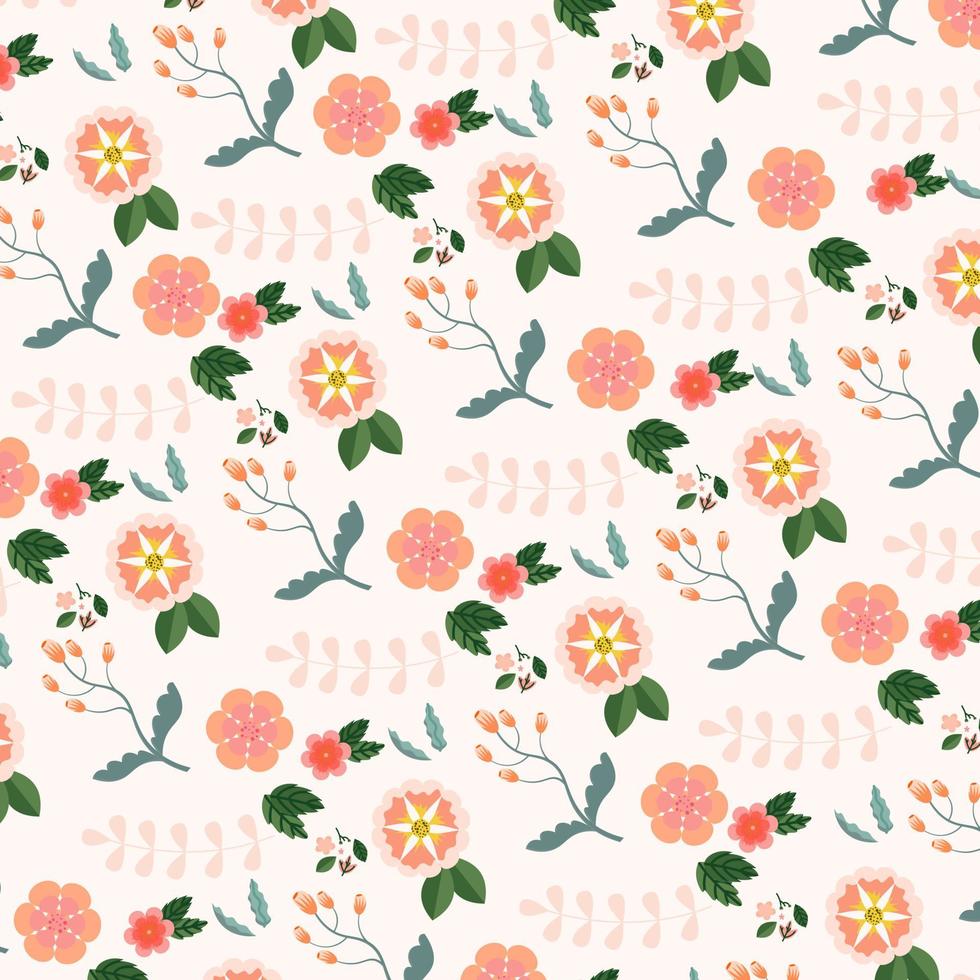 Abstract flower pattern background. Vector illustration.