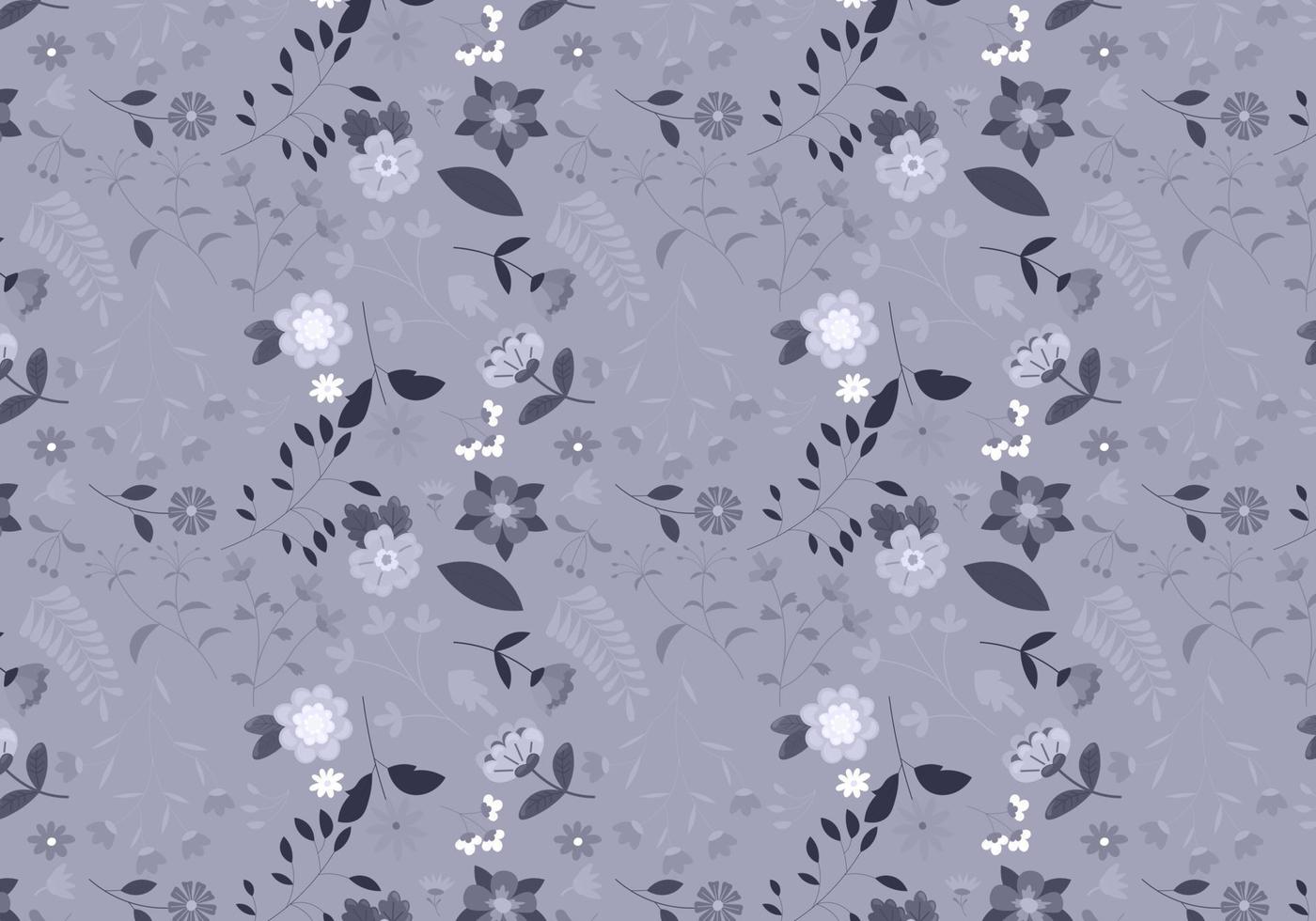 Abstract flat hand draw floral pattern background. Vector. vector