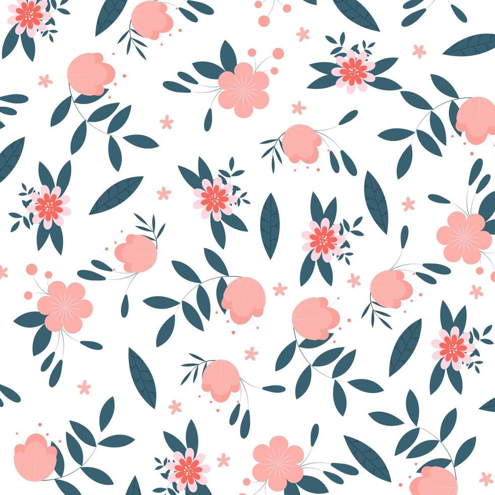 Abstract flower pattern background. Vector illustration.