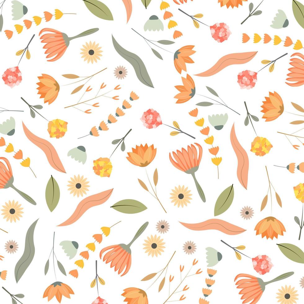 Abstract flower pattern background. Vector illustration.