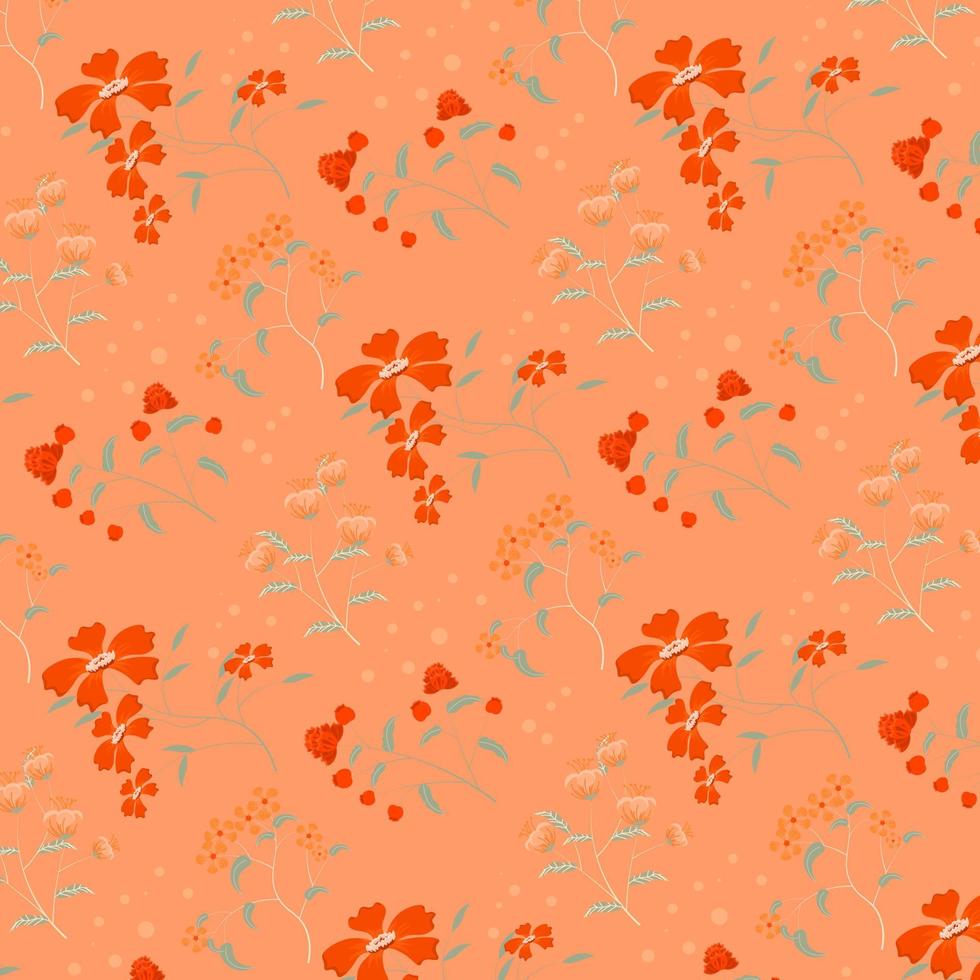 Abstract flower pattern background. Vector illustration.