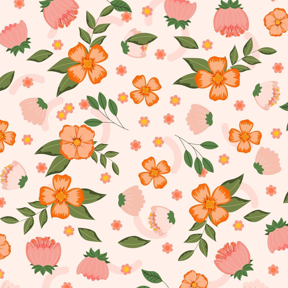 Abstract flower pattern background. Vector illustration.