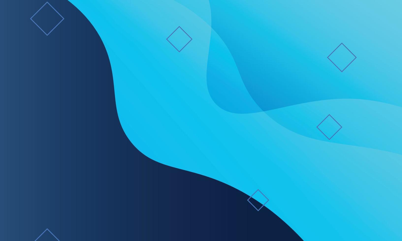 Abstract blue gradient wave background. vector