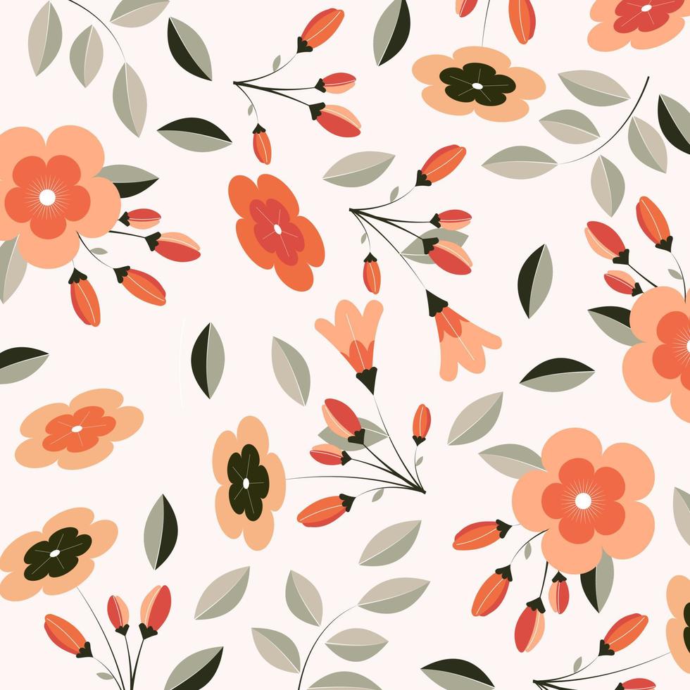 Abstract flower pattern background. Vector illustration.