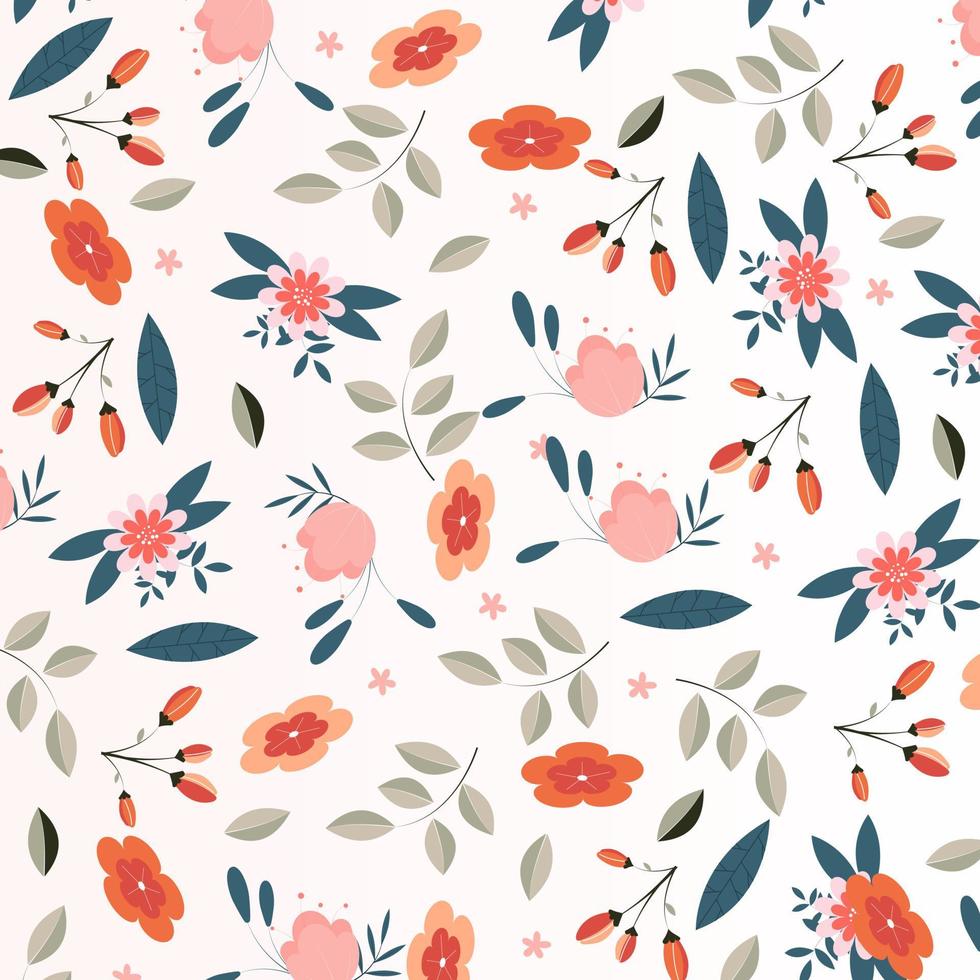 Abstract flower pattern background. Vector illustration.