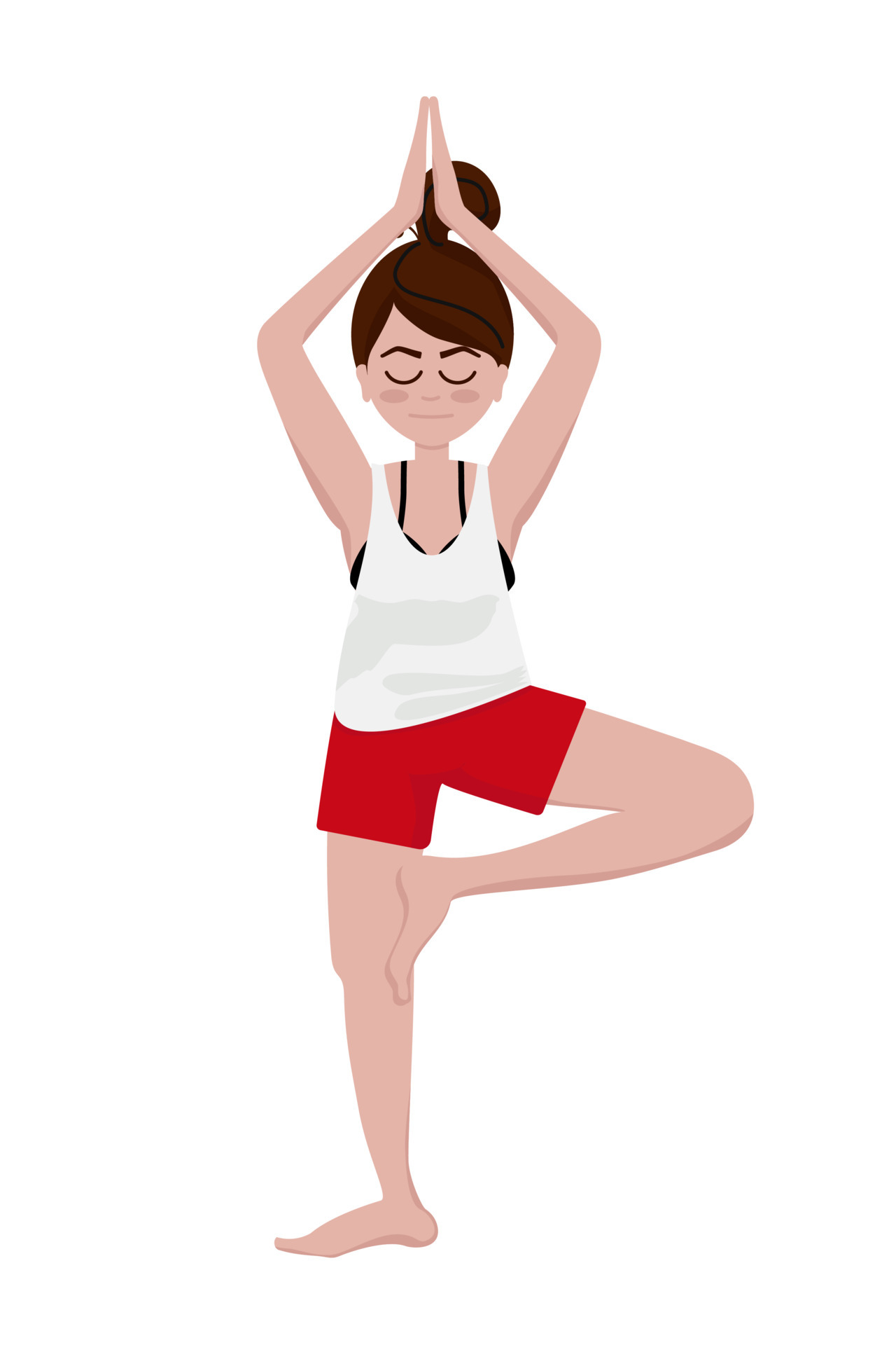 Clipart - Yoga Silhouette Tree Pose - Free Transparent PNG Clipart Images  Download