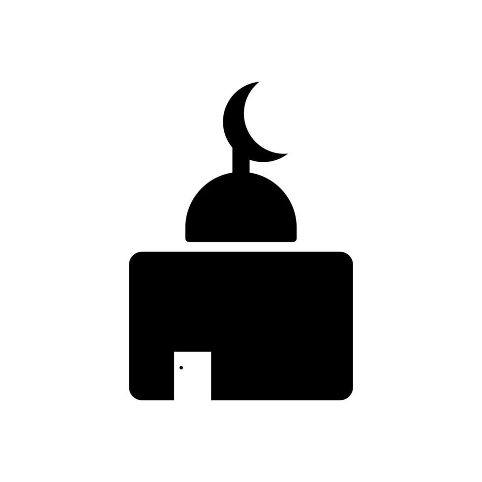 flat graphic modern mosque design vector