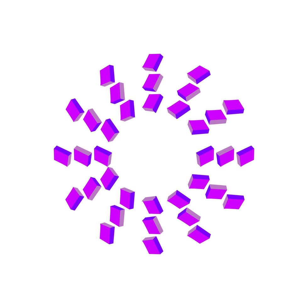 abstract block tech modern logo design vector