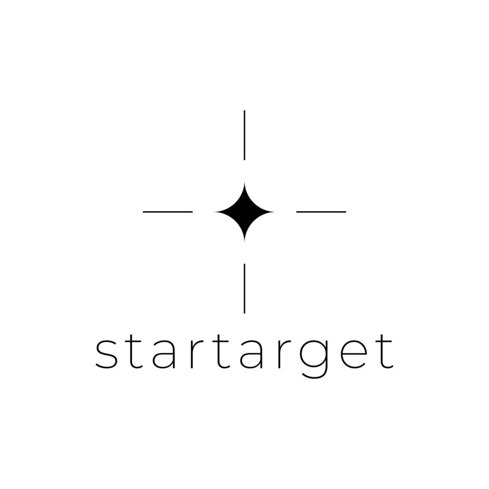 clever elegant star target logo vector