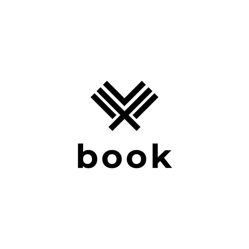 flat book recite modern logo vector