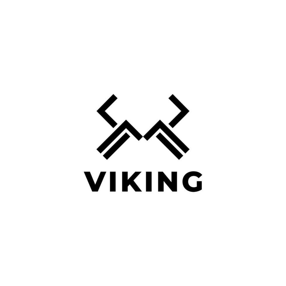 Bull M viking clever logo vector