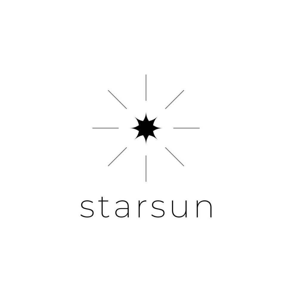 star sun elegant beauty flat vector