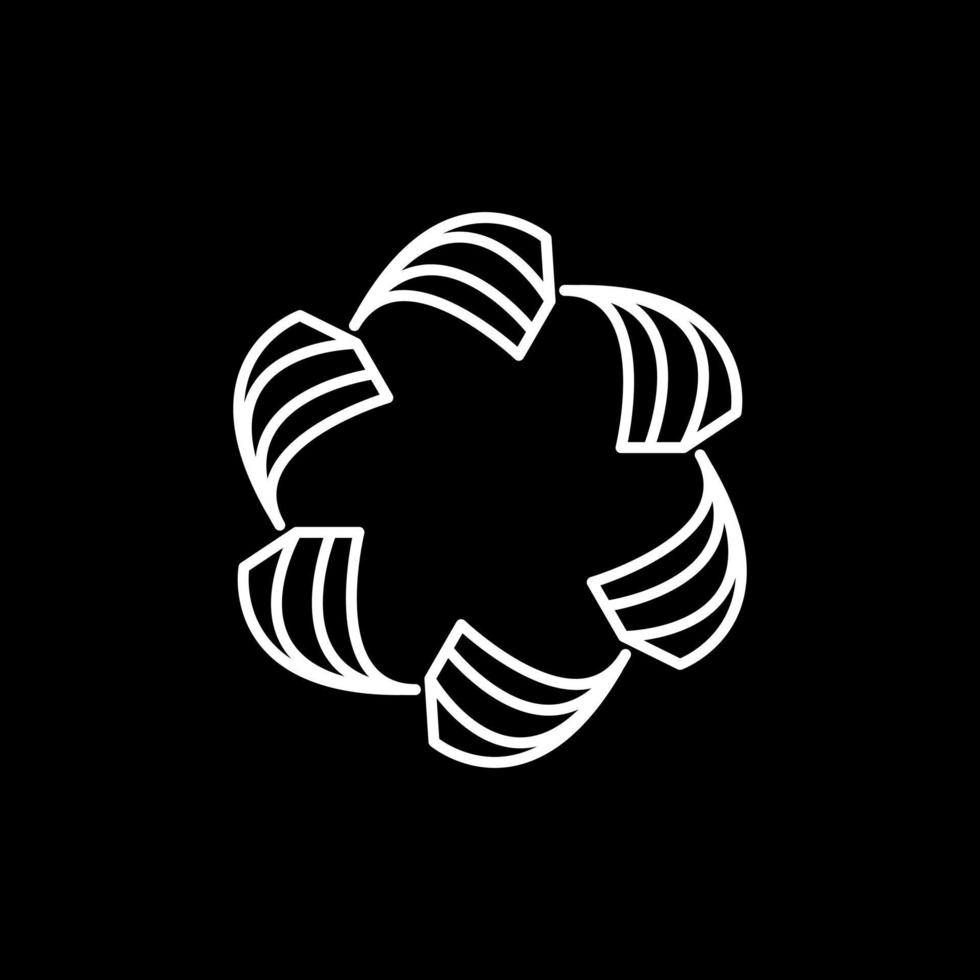 abstract rotation star tech logo vector