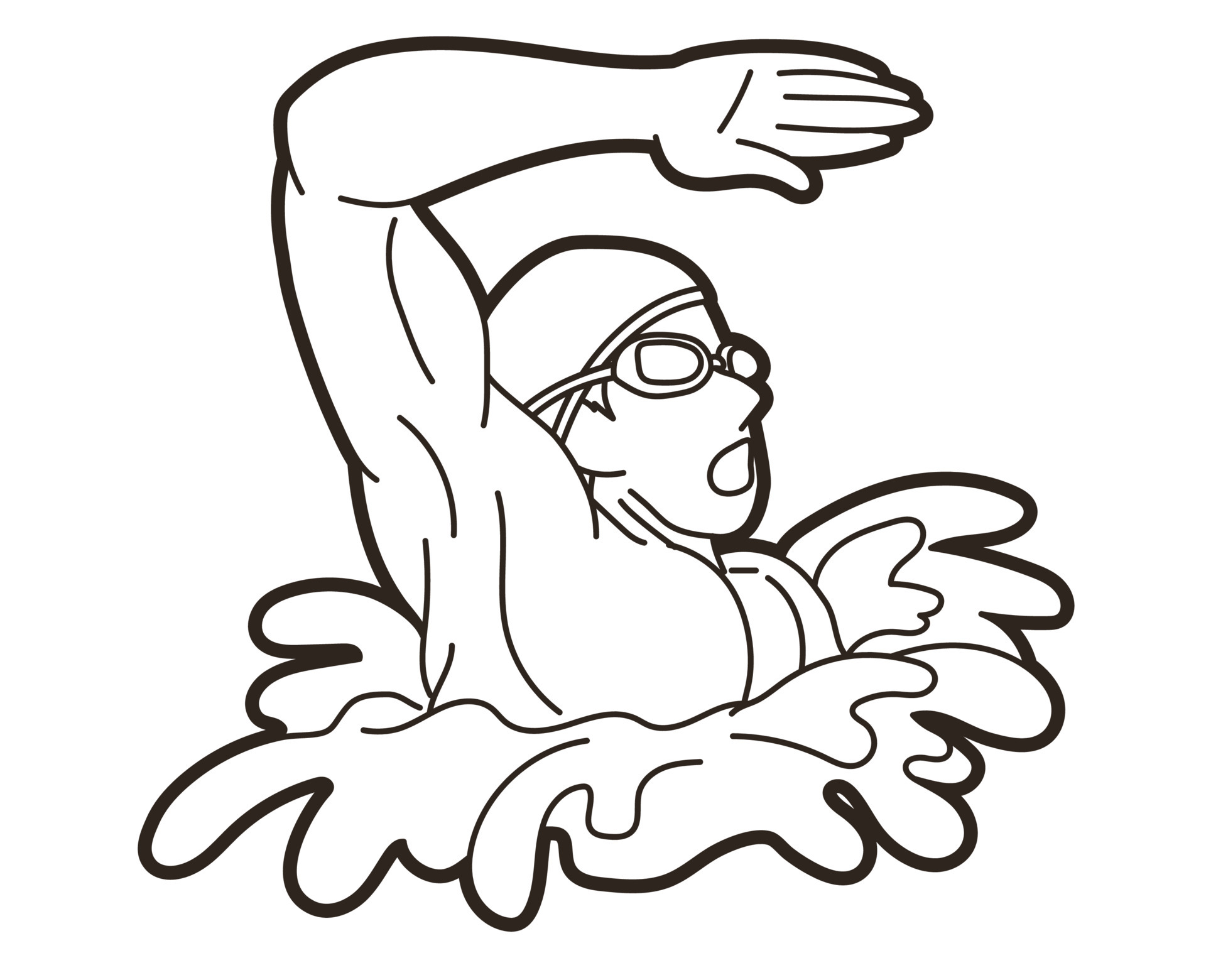 contorno natación deporte nadador masculino 6737792 Vector en Vecteezy