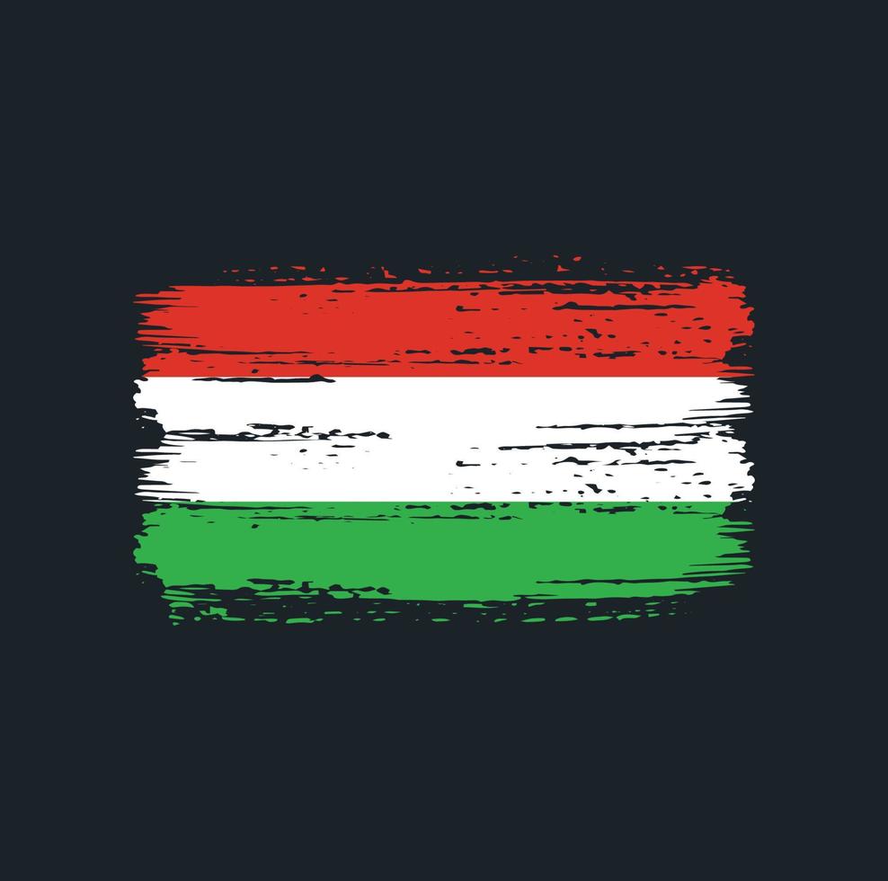 Hungary Flag Brush Strokes. National Flag vector