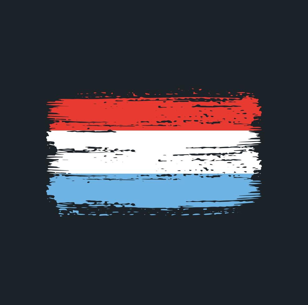 Luxembourg Flag Brush Strokes. National Flag vector