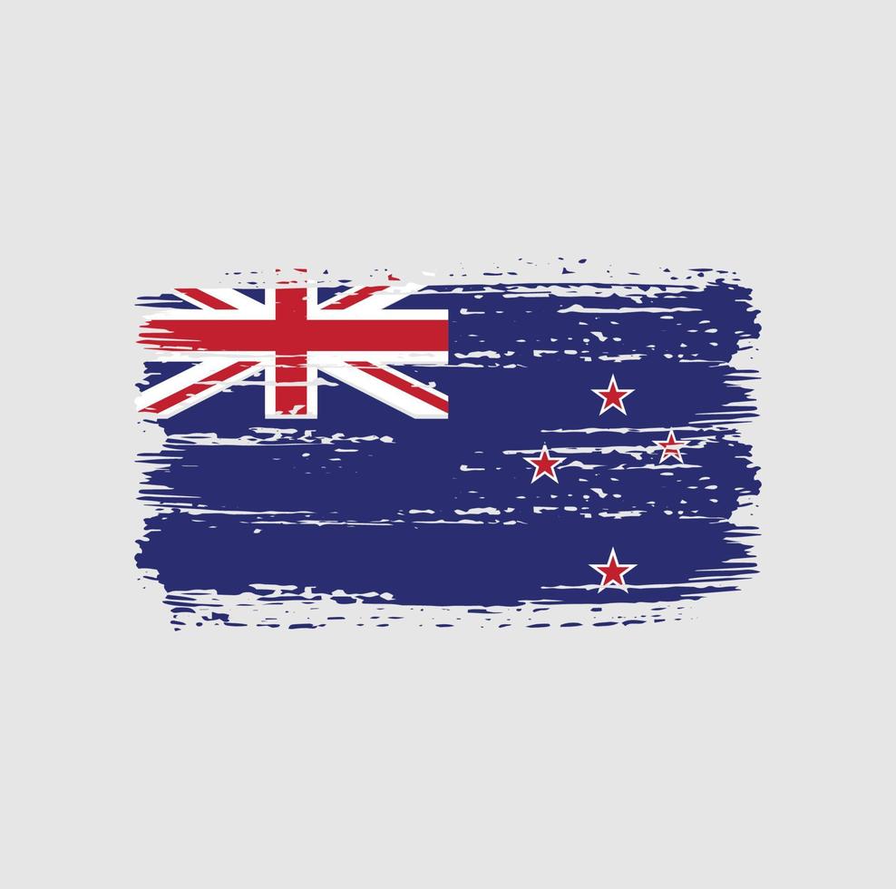 New Zealand Flag Brush Strokes. National Flag vector