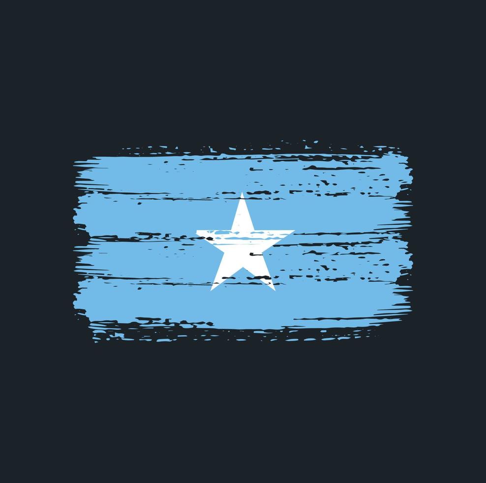 trazos de pincel de bandera de somalia. bandera nacional vector