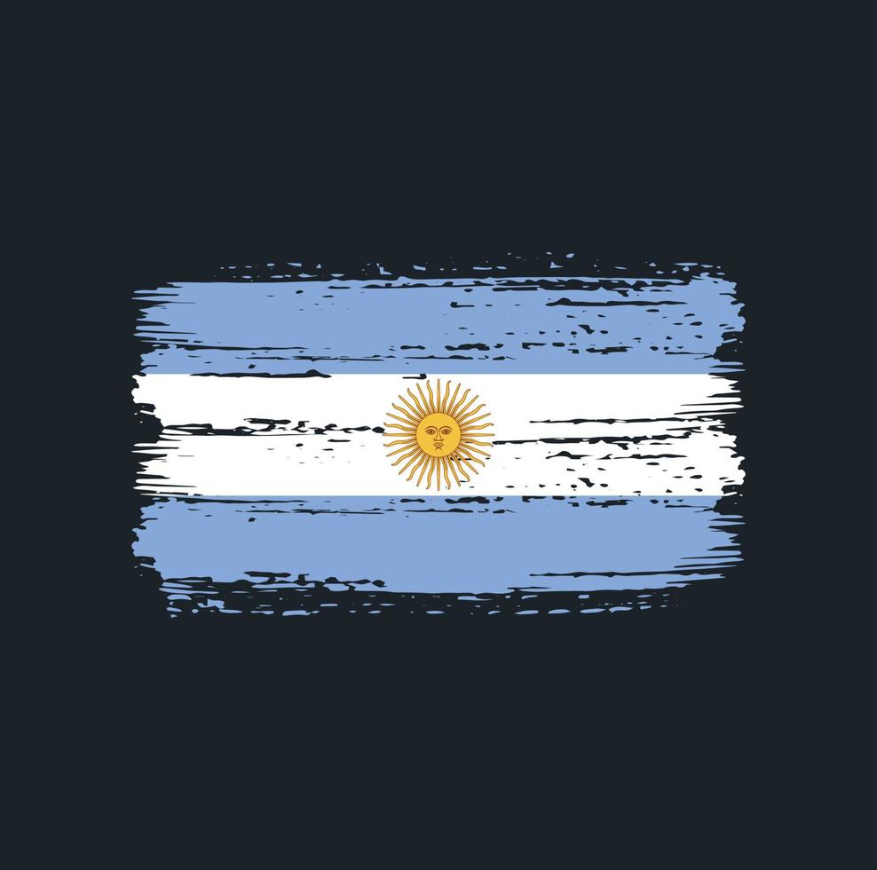 Argentina Flag Brush Strokes. National Flag vector
