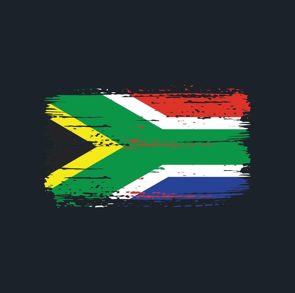 South Africa Flag Brush Strokes. National Flag vector