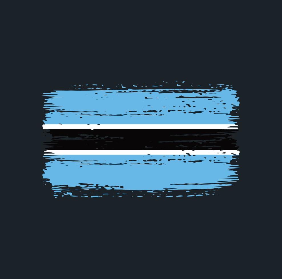 Botswana Flag Brush Strokes. National Flag vector