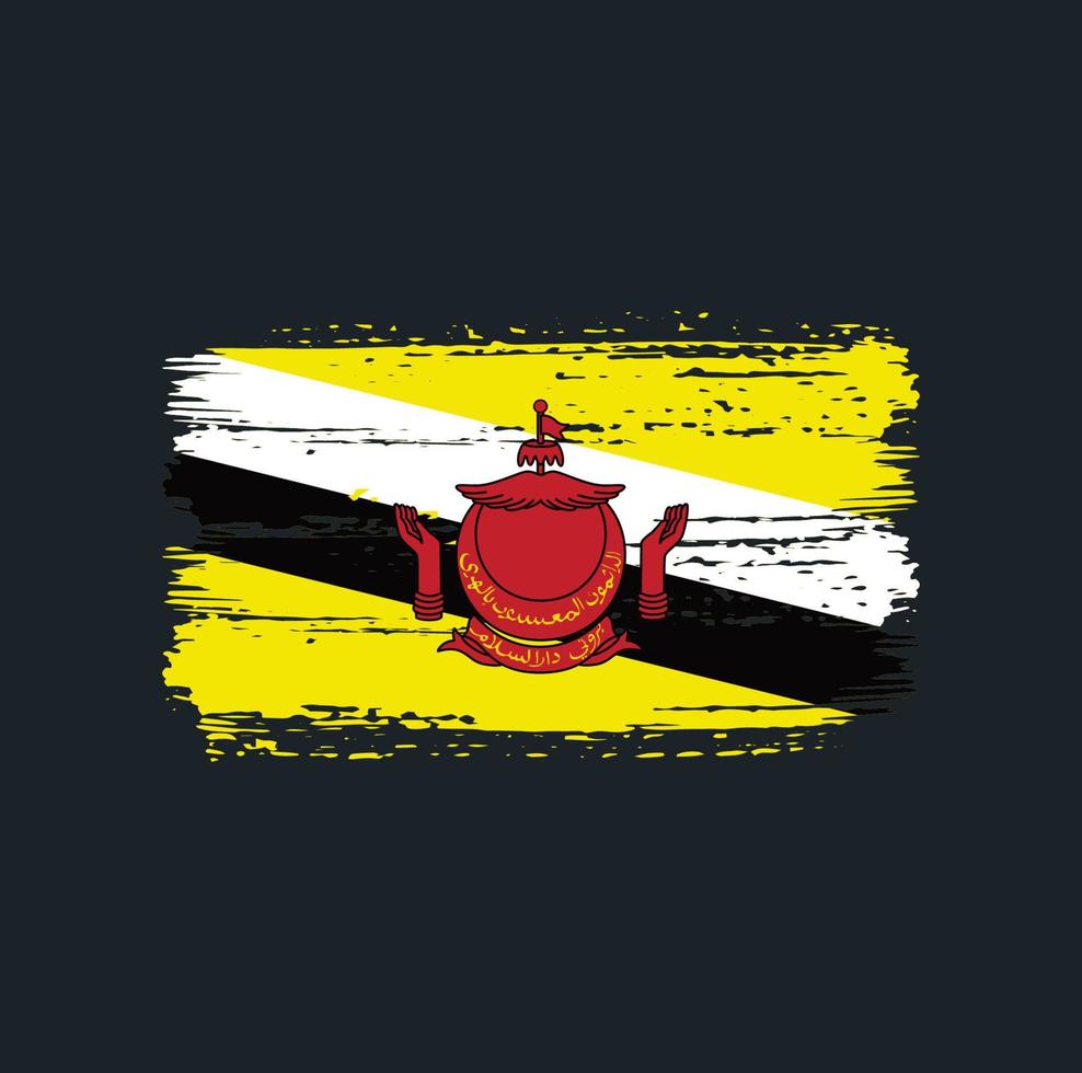 Brunei Flag Brush Strokes. National Flag vector