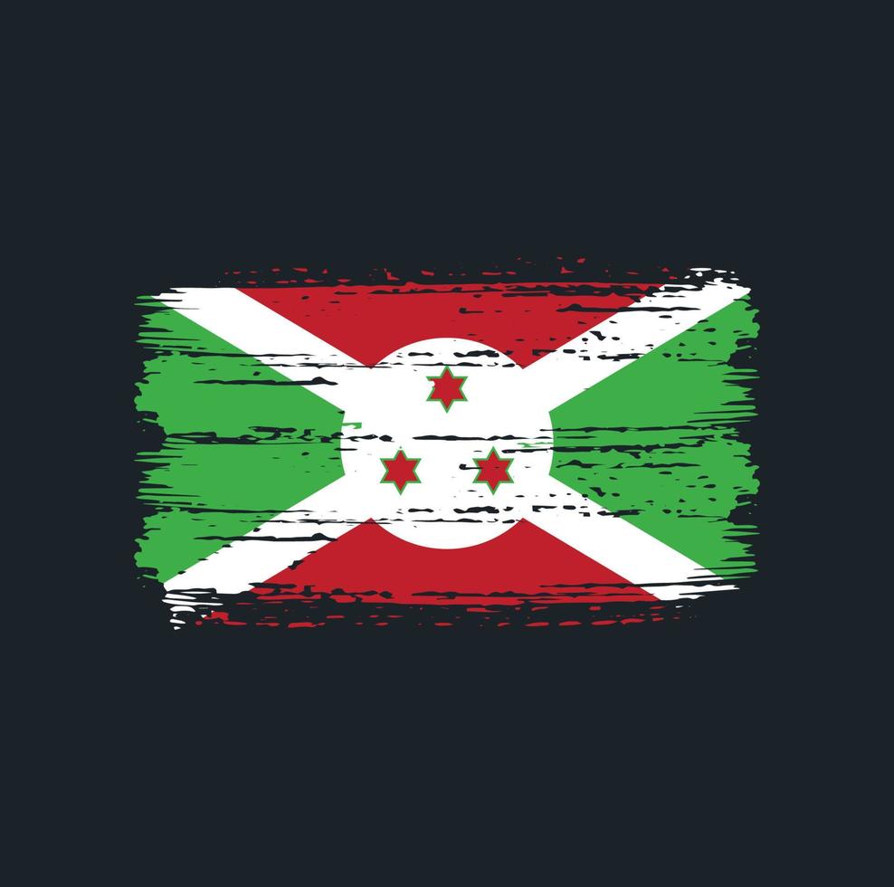 Burundi Flag Brush Strokes. National Flag vector