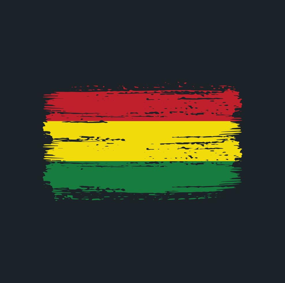 Bolivia Flag Brush Strokes. National Flag vector
