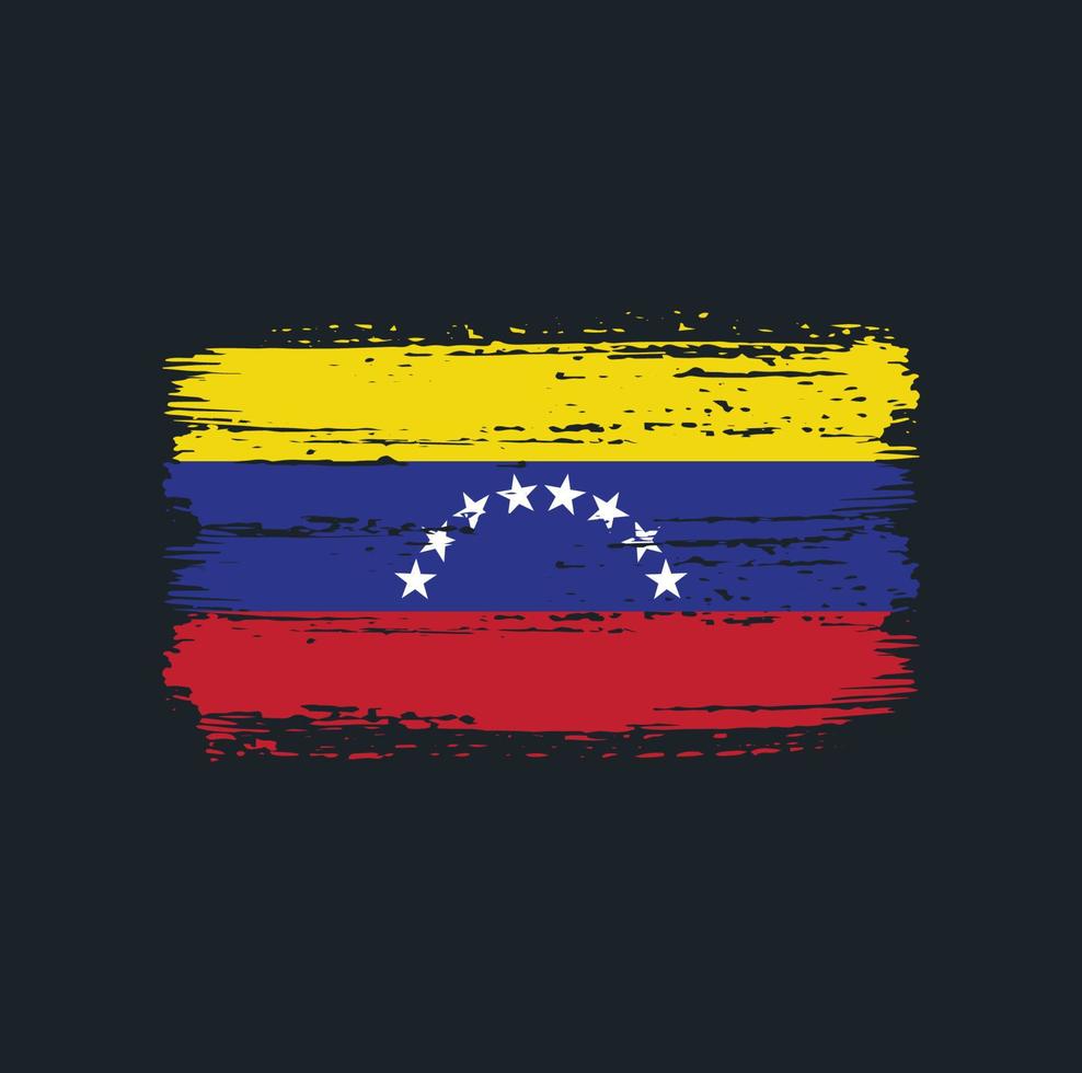 Venezuela Flag Brush Strokes. National Flag vector