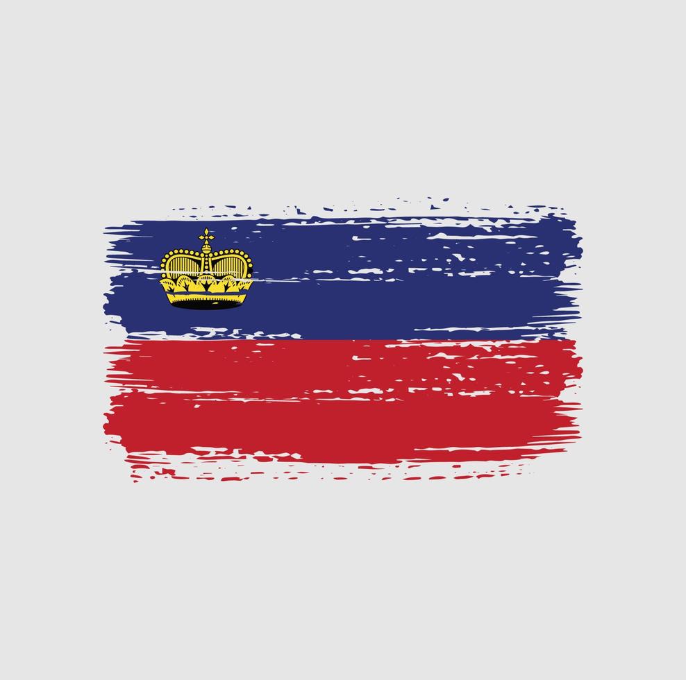 Liechtenstein Flag Brush Strokes. National Flag vector