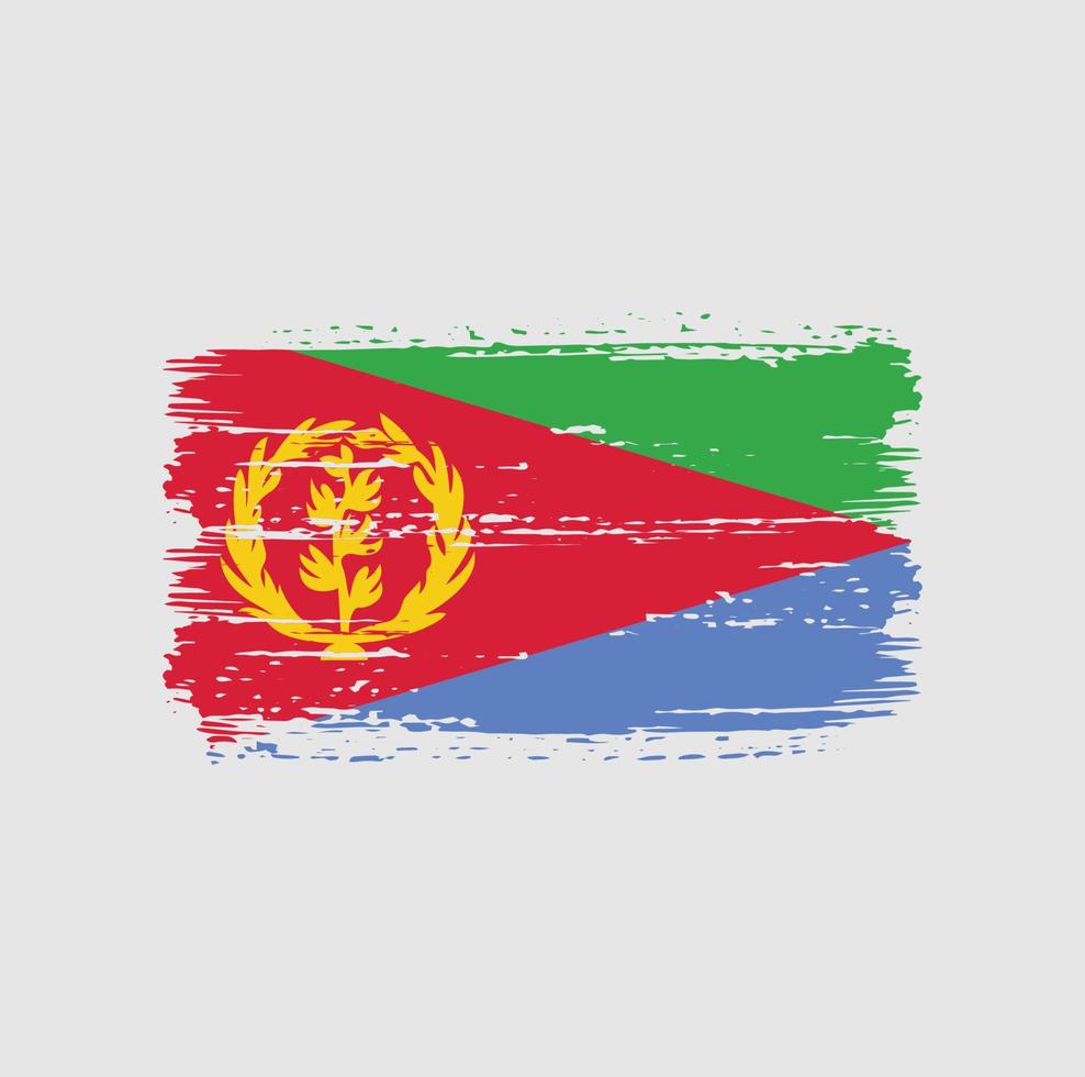 Eritrea Flag Brush Strokes. National Flag vector