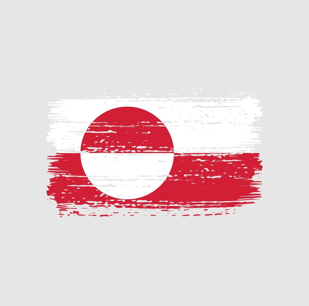 Greenland Flag Brush Strokes. National Flag vector