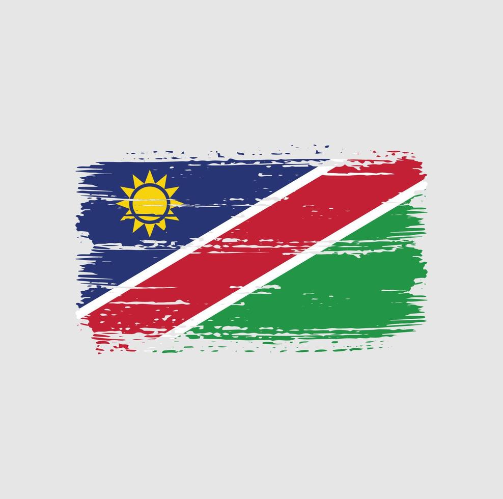 Namibia Flag Brush Strokes. National Flag vector