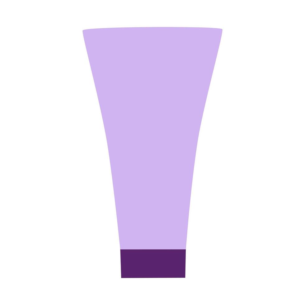 Vector flat cosmetic tube for cream isolated illustration