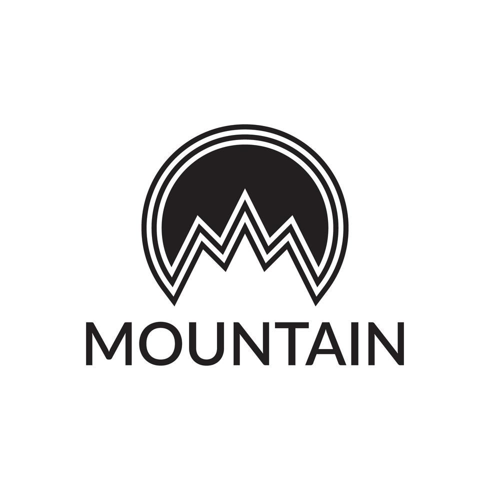 diseño de logotipo de silueta de montaña vector